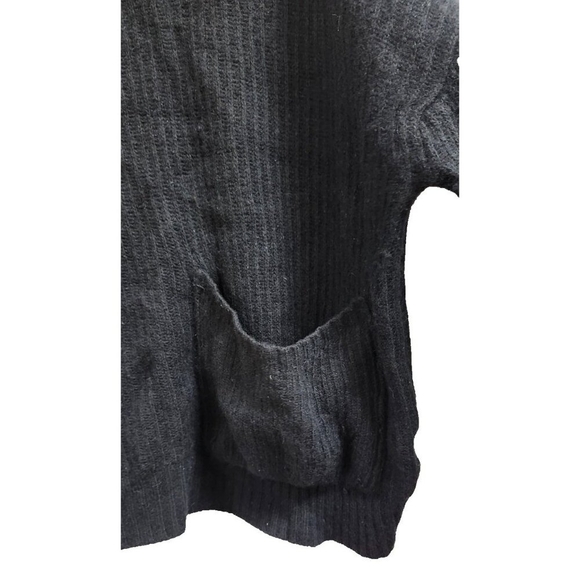 N.O.W. Andrea Rosati Cashmere Sweater Women Black Ribbed Knit Italy Oversized M - Picture 6 of 14